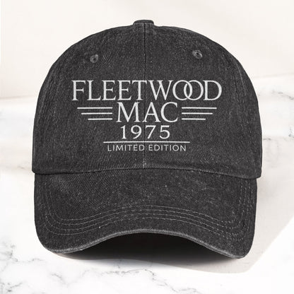 Fleetwood Mac Band Logo Est 1975 Denim Cap – Vintage Dad Cap Gift For Dad (With Box)