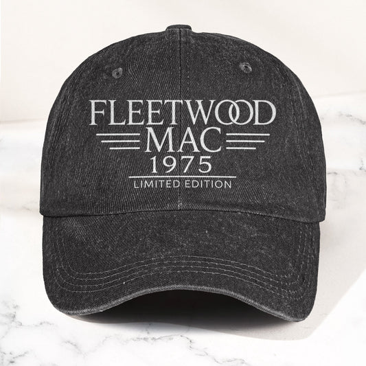 Fleetwood Mac Band Logo Est 1975 Denim Cap – Vintage Dad Cap Gift For Dad (With Box)