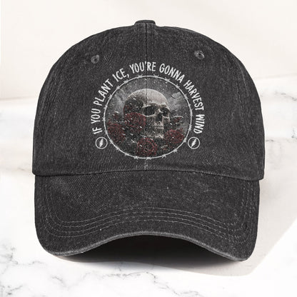 Grateful Dead Skull Franklin's Tower Lyrics Vintage Denim Cap – Retro Dad Cap (With Box)