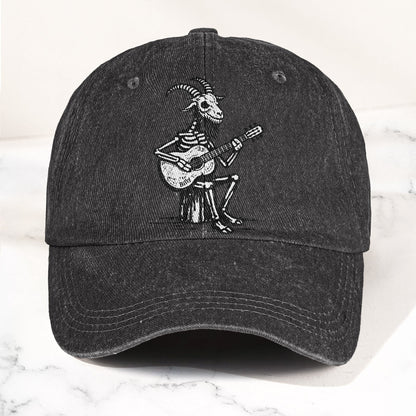 Billy Strings GoatSkeleton Guitarist Graphic Music Merch Denim Cap – Retro Vintage Dad Cap Gift For Dad (With Box)