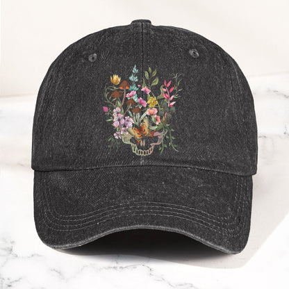 Grateful Dead Denim Dad Cap – Stealie Botanical Butterflies Design ( With BOX)