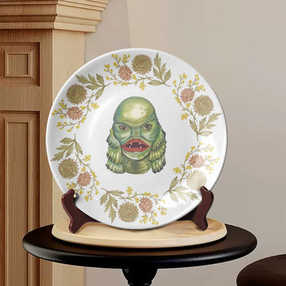 Ceramic Plate – Creature from the Black Lagoon Retro Monster Art