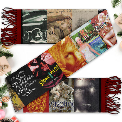 Stone Temple Pilots Album Collage Scarf – Grunge Rock Fan Gift