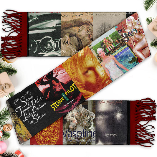 Stone Temple Pilots Album Collage Scarf – Grunge Rock Fan Gift