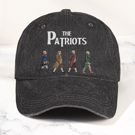 The Patriots Cartoon Illustration Denim Cap – Retro Vintage Dad Cap Gift For Dad (With Box)