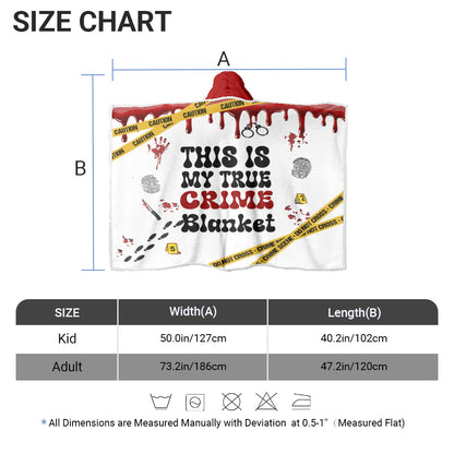 True Crime Wearable Hooded Blanket – For the Murder Mystery Obsessed