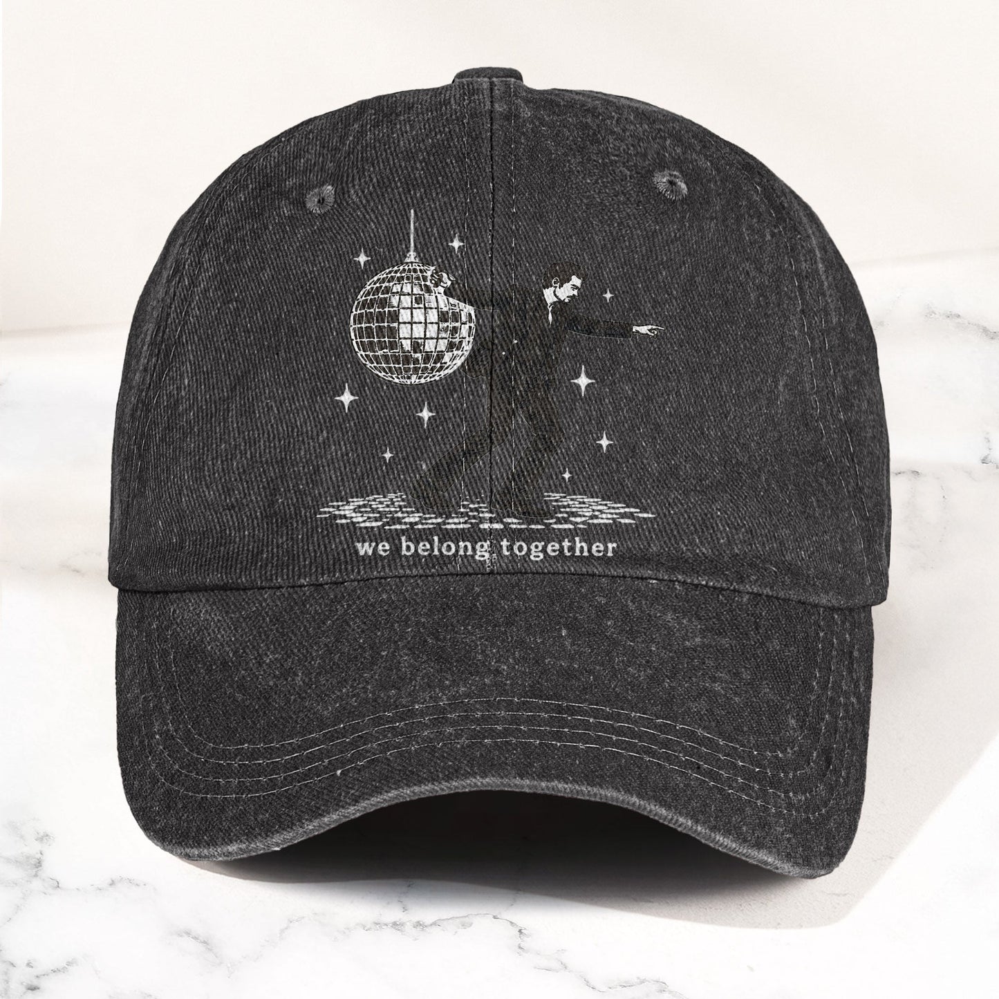 Harry Styles Dancing Under Disco Ball We Belong Together Denim Cap – Retro Vintage Dad Cap Gift For Dad (With Box)