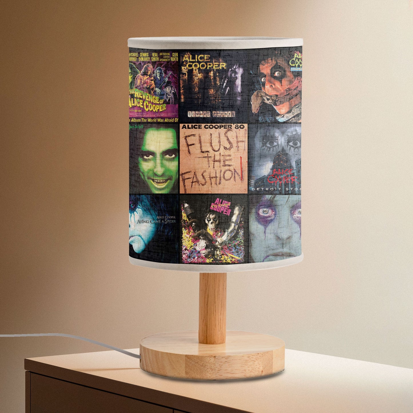 Alice Cooper Fabric Lamp – Shock Rock Legacy