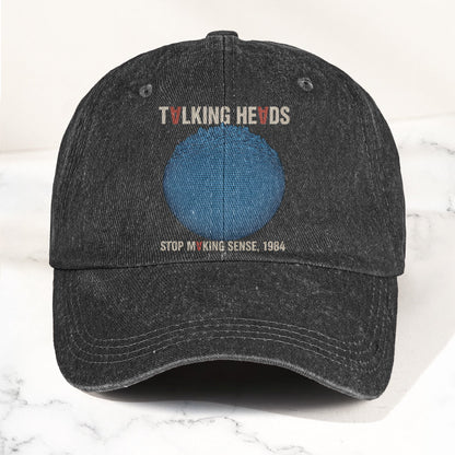 Talking Heads Stop Making Sense 1984 Graphic Denim Cap – Retro Rock Music Fan Cap (With Box)