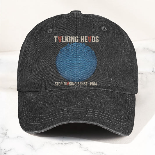 Talking Heads Stop Making Sense 1984 Graphic Denim Cap – Retro Rock Music Fan Cap (With Box)
