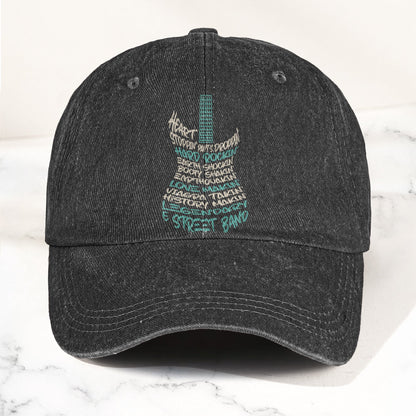 Bruce Springsteen and E Street Band Denim Cap – Retro Rock Music Fan Cap (With Box)