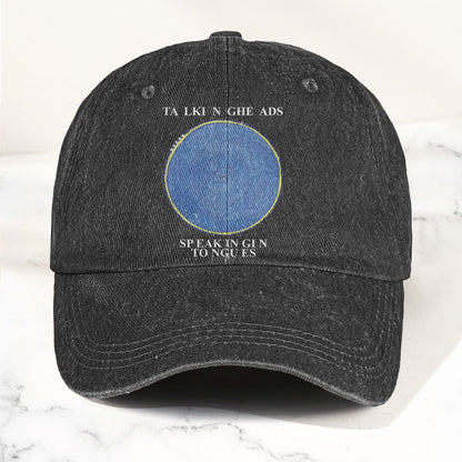 Talking Heads Speaking in Tongues Denim Cap – Retro Music Fan Concert Cap Gift For Dad Father's Day (With Box)