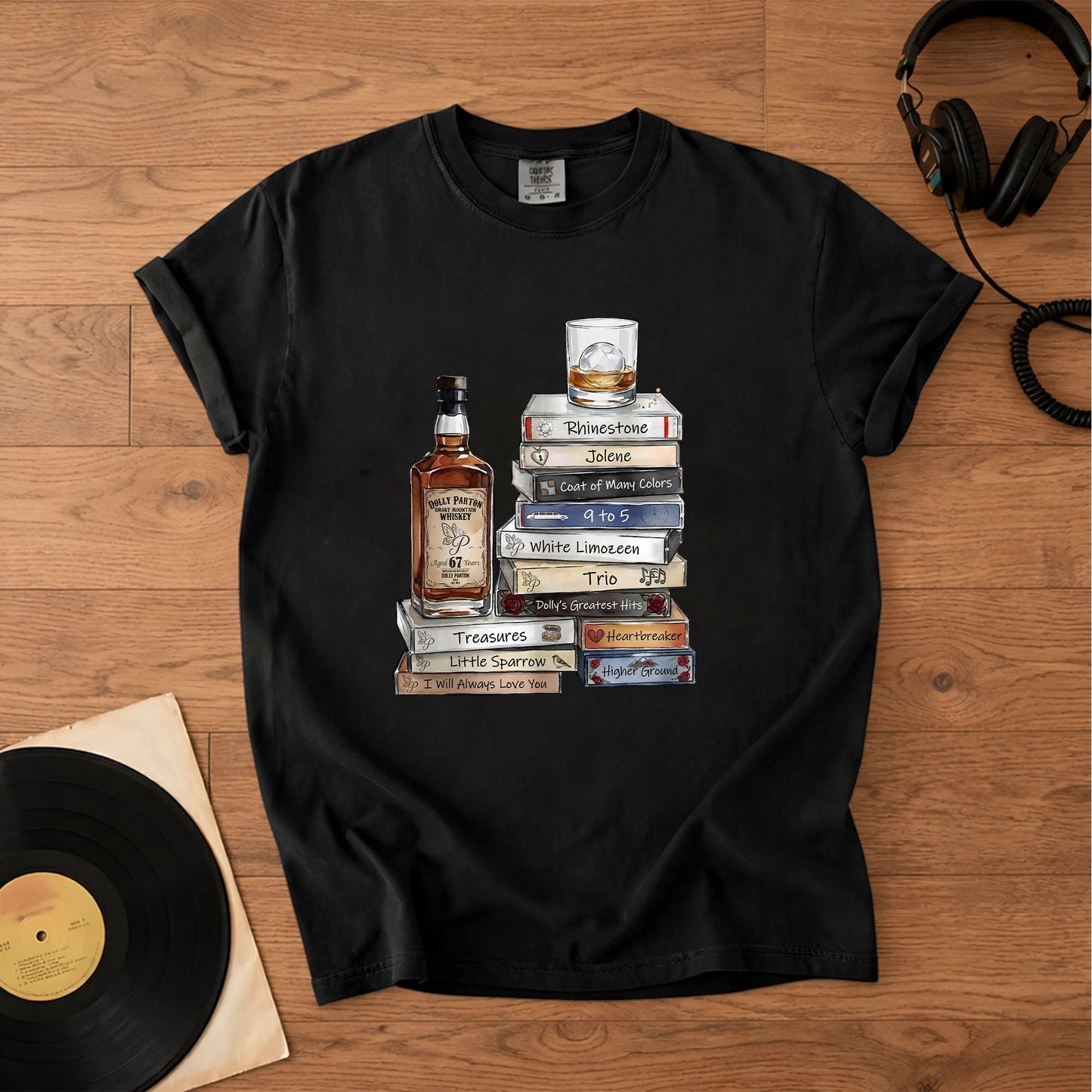 Dolly Parton Cassette Album Collection T-Shirt – Retro Music Dolly Parton Merch Tee