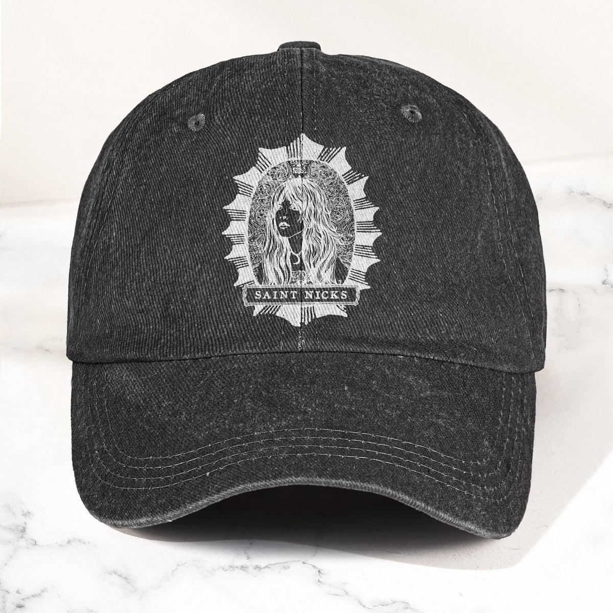 Saint Nicks Stevie Nicks Vintage Denim Cap – Retro Music Band Cap Gift For Dad (With Box)