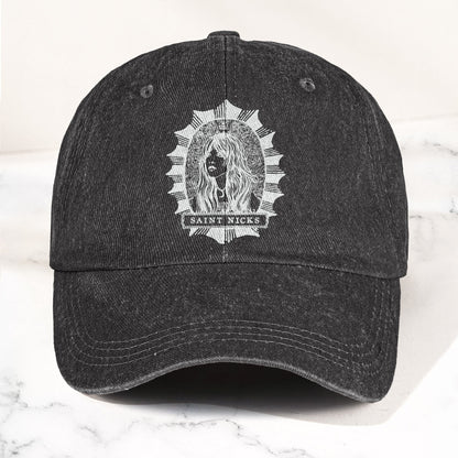 Saint Nicks Stevie Nicks Vintage Denim Cap – Retro Music Band Cap Gift For Dad (With Box)