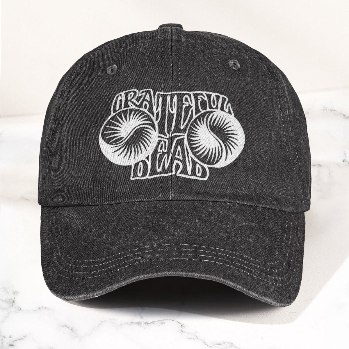 Grateful Dead Psychedelic Rock Music Merch Denim Cap – Retro Vintage Dad Cap Gift For Dad (With Box)