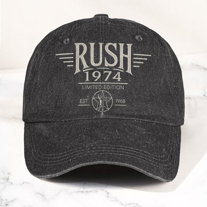 Rush 1974 Starman Logo Denim Cap – Vintage Dad Cap Gift For Dad (With Box)
