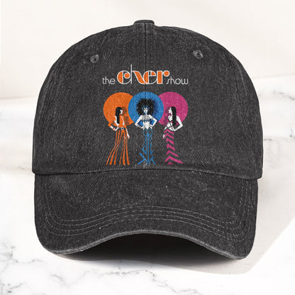The Cher Show Graphic Denim Cap – Retro Rock Music Fan Cap (With Box)