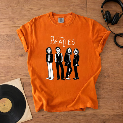 The Beatles Vintage Rock Band Cartoon Design Vintage T-Shirt – Retro Music Merch Tee