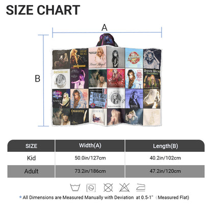 Stevie Nicks Album Art Wearable Hooded Blanket – Retro Music Gift