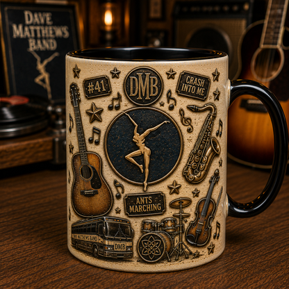 Dave Matthews Band Mug – DMB Fire Dancer Coffee Cup, Classic Rock Music Gift for Fans