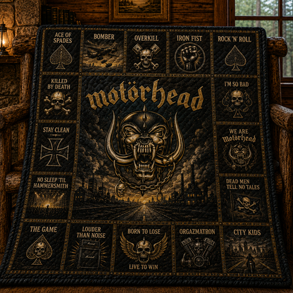 Motorhead Heavy Metal Quilt Blanket – Ace Of Spades Journey In Every Stitch