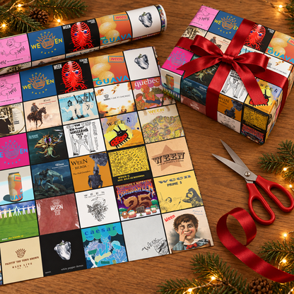 Ween Album Cover Wrapping Paper Roll – Alternative Rock Music Gift Wrap, Vintage Album Collage Christmas Wrapping Paper for Ween Fans