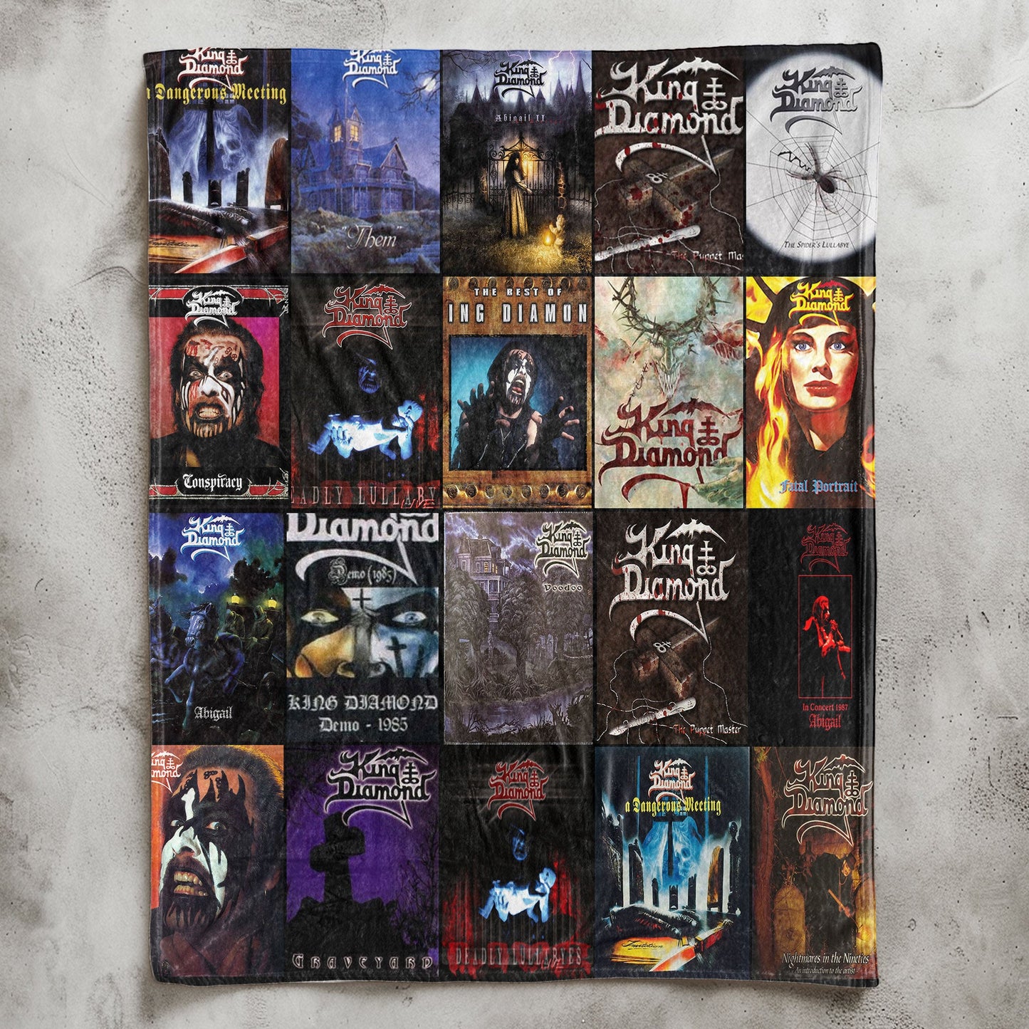 King Diamond Sherpa Blanket – A Haunting Tribute to Metal’s Darkest Legend