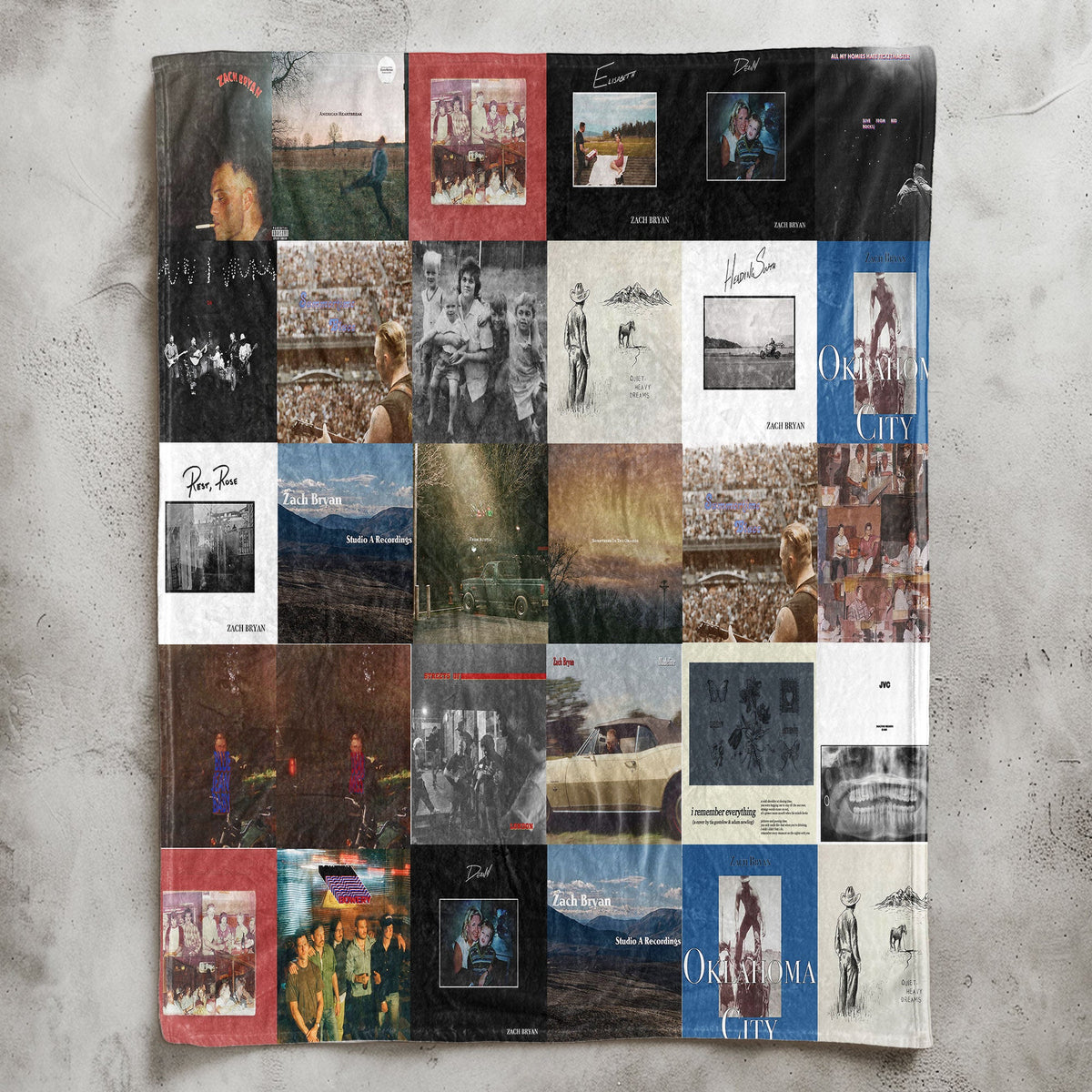 Zach Bryan Sherpa Blanket – A Heartland Memory Quilt for True Fans (Copy)