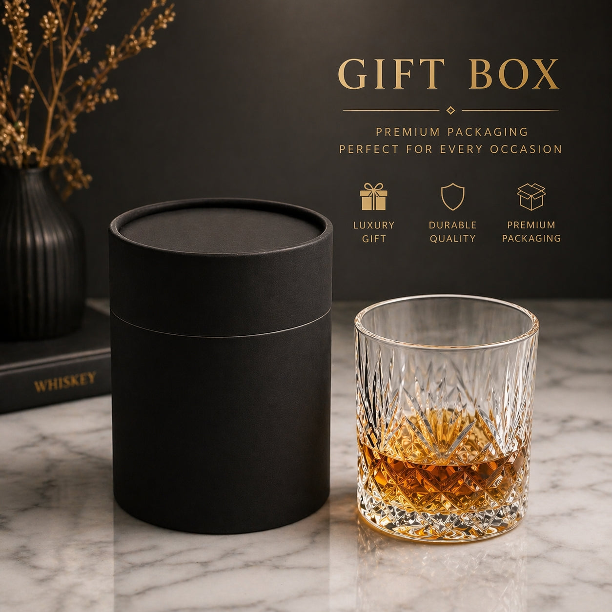 Grateful Dead Engraved Whiskey Glass – Vintage Jam Band Icon Collection ( With Box )