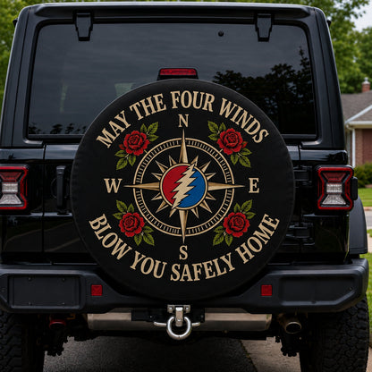 May The Four Winds Blow You Safely Home All Over Tire Cover - Franklin's Tower Inspired Tire Cover