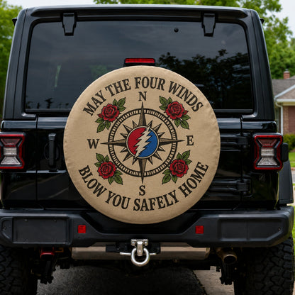 Not All Those Who Wander Are Lost All Over Tire Cover - Grateful Dead Inspired Tire Cover