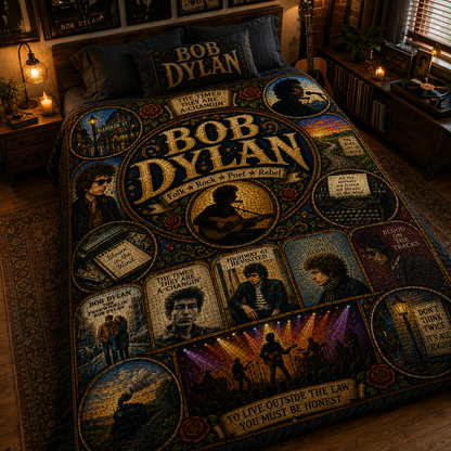 Bob Dylan Sherpa Blanket – Blowin' In The Wind Stained Glass Blanket