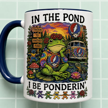 Grateful Dead Frog Ceramic Mug – In The Pond I Be Ponderin Stealie Coffee Cup Fan Gift