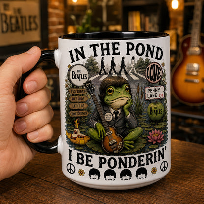 The Beatles Band Frog Ceramic Mug – In The Pond I Be Ponderin Coffee Cup
