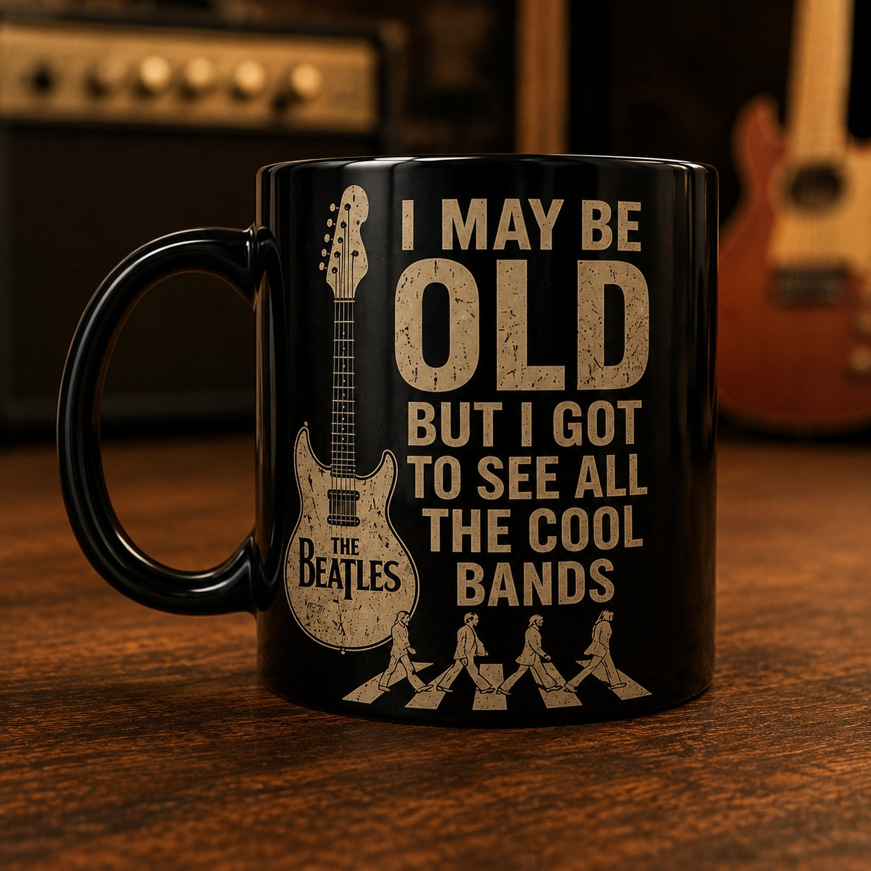 The Beatles Ceramic Mug – Vintage Abbey Road I May Be Old Cool Bands Coffee Cup
