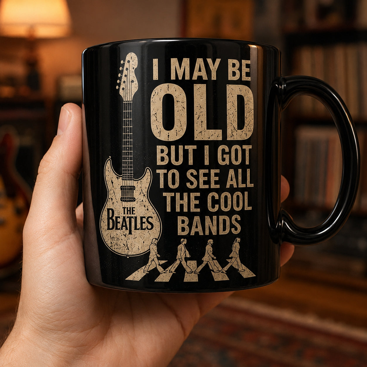 The Beatles Ceramic Mug – Vintage Abbey Road I May Be Old Cool Bands Coffee Cup