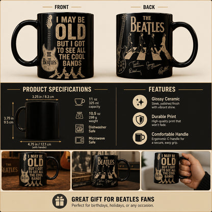 The Beatles Ceramic Mug – Vintage Abbey Road I May Be Old Cool Bands Coffee Cup