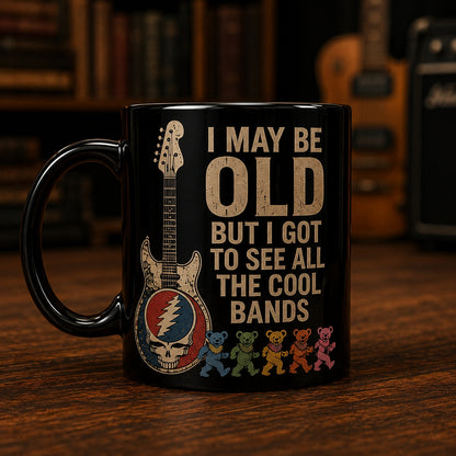 Grateful Dead Ceramic Mug – Vintage Steal Your Face Stealie Dancing Bears Coffee Cup