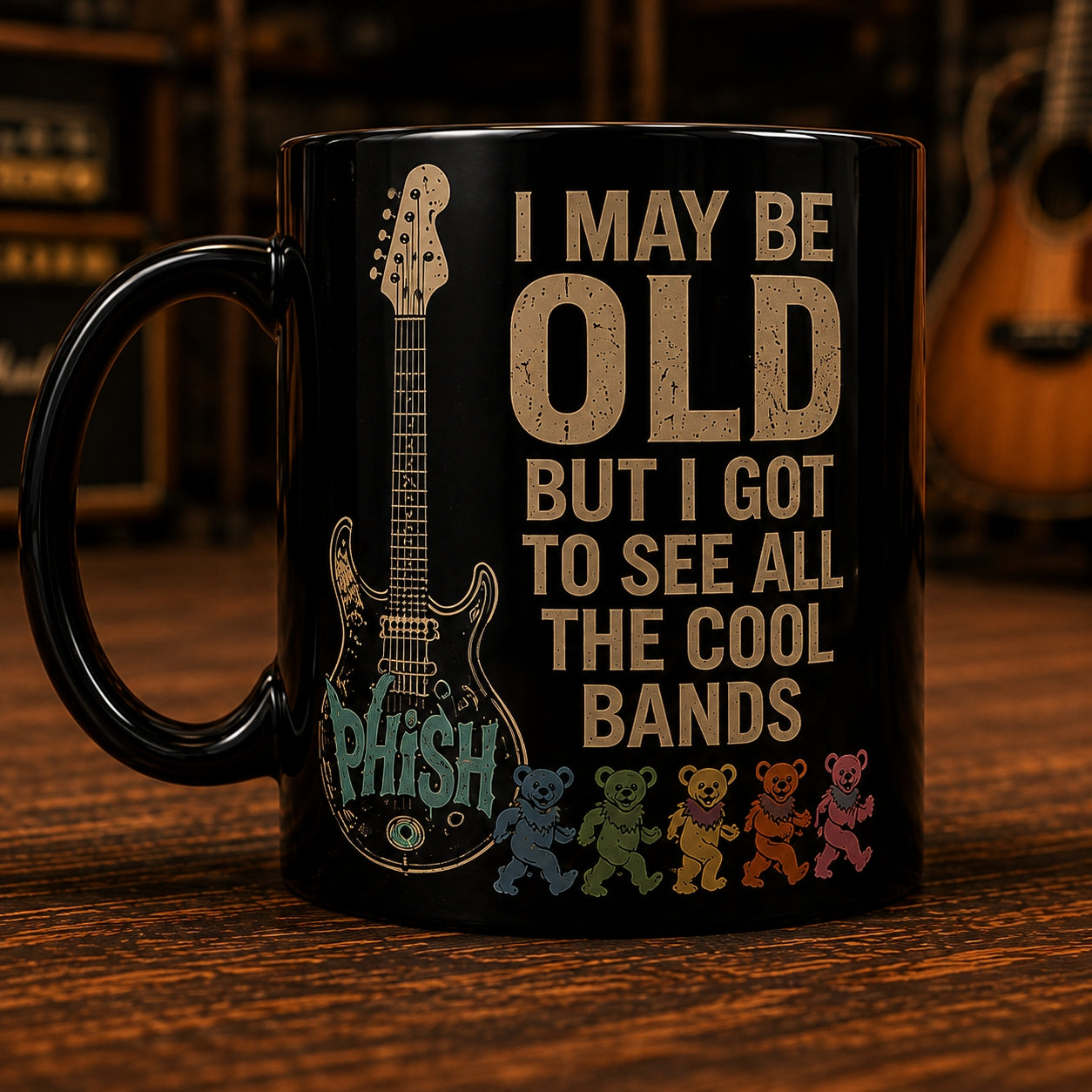 Phish Band Ceramic Mug – Vintage Concert Stage Guitar Jam Rock Coffee Cup