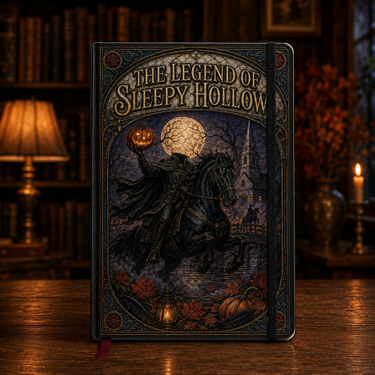 The Legend of Sleepy Hollow Leather Journal – Headless Horseman Gothic Notebook for Book Lovers & Writers