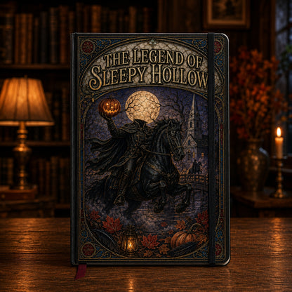 The Legend of Sleepy Hollow Leather Journal – Headless Horseman Gothic Notebook for Book Lovers & Writers