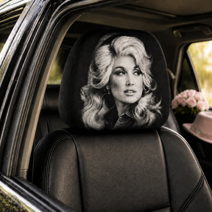 Dolly Parton Car Headrest Cover – Country Music Auto Interior Decor