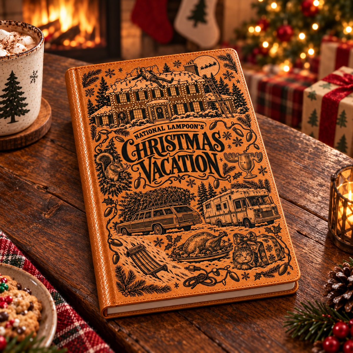 National Lampoon's Christmas Vacation Vegan Leather Notebook – Classic Holiday Movie Journal & Diary
