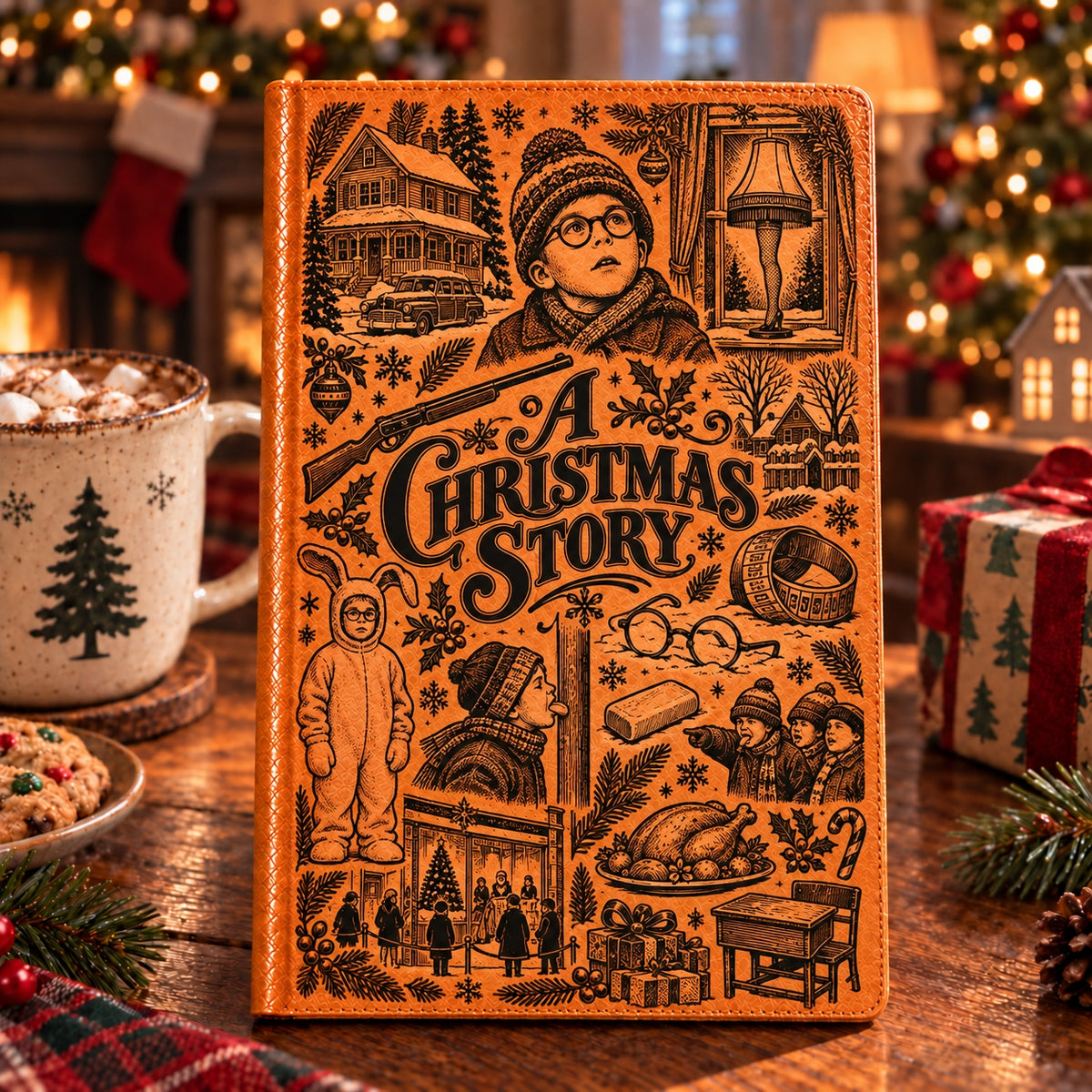 A Christmas Story Vintage Vegan Leather Notebook – Ralphie Parker A Christmas Story Keepsake Journal