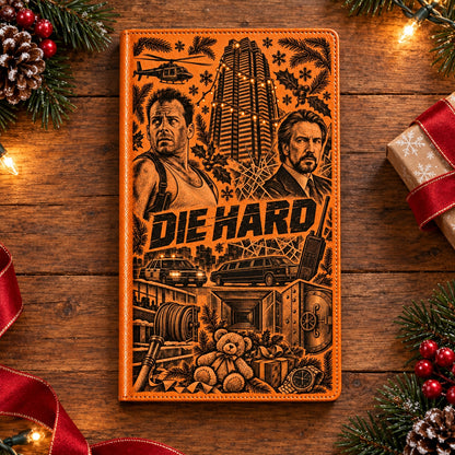 Die Hard Vintage Vegan Leather Notebook – Nakatomi Plaza Christmas Movie Journal & Diary