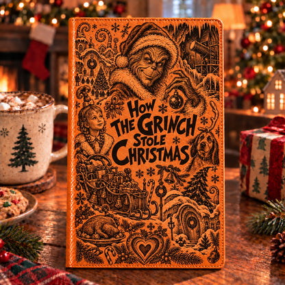 How The Grinch Stole Christmas Vintage Vegan Leather Notebook – Holiday Movie Journal