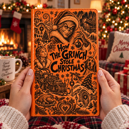 How The Grinch Stole Christmas Vintage Vegan Leather Notebook – Holiday Movie Journal