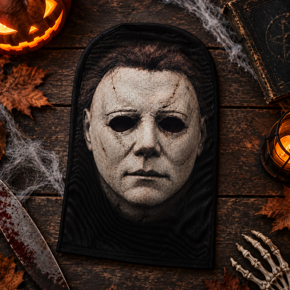 Michael Myers Halloween Headwear, Horror Face Mask Hood, Scary Slasher Costume Accessory, Halloween Horror Fan Gift