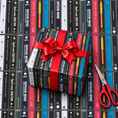 Depeche Mode Cassette Tapes Wrapping Paper Roll - Vintage Synth-Pop 80s Music Gift Wrap for Fans & Holidays